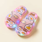 Chaussons lumineux design Duck rose — Plume & Lune