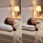 Position de la nuque sur un oreiller classique et sur Plume & Lune