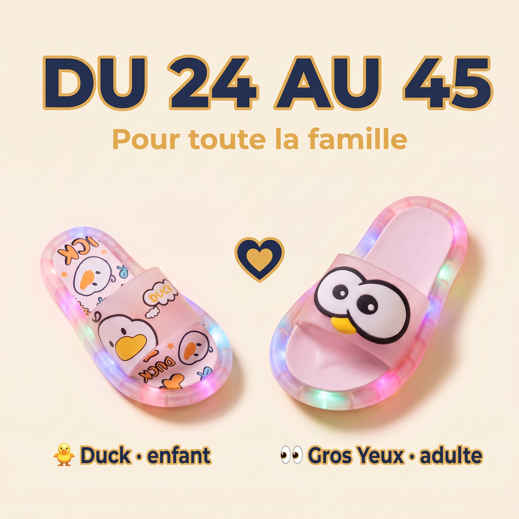 Du 24 au 45 — Duck enfant et Gros Yeux adulte, pour toute la famille